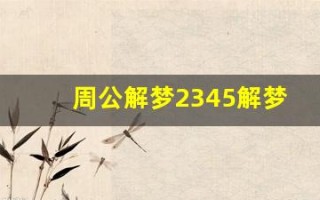 周公解梦2345解梦大全原版(周公解梦2345解梦大全原版官网汔车)