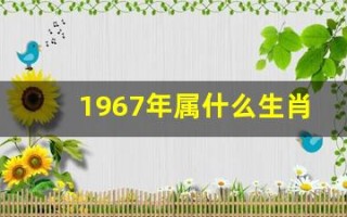 1967年属什么生肖(1969年属什么生肖)