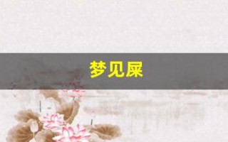 梦见屎(梦见屎是什么预兆 女性)