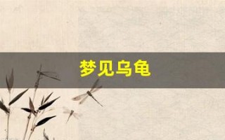 梦见乌龟(梦见乌龟是好事还是坏事)