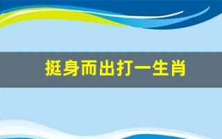 挺身而出打一生肖(挺身而出打一生肖冫)