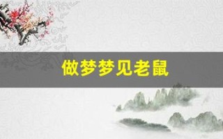 做梦梦见老鼠(做梦梦见老鼠爬到自己身上是什么意思)