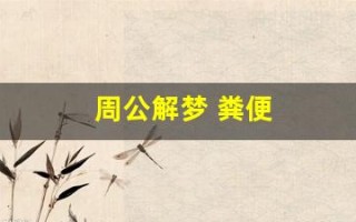 周公解梦 粪便(周公解梦粪便弄身上)