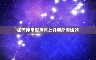 上升星座查询器(上升星座查询器怎么查)