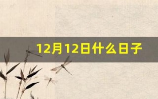 12月12日什么日子(12.12日什么日子)