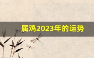 属鸡2023年的运势及运程(属鸡2023年的运势及运程1981年男)