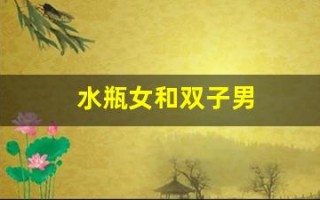 水瓶女和双子男(水瓶女和双鱼男在一起合适吗)