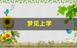 梦见上学(梦见上学迟到)