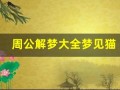 周公解梦大全梦见猫(周公解梦大全梦见猫生一窝小猫)