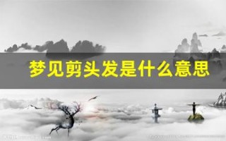 梦见剪头发是什么意思(带仙缘的人梦见剪头发是什么意思)