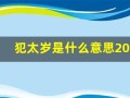 犯太岁是什么意思2024年犯太岁属相(犯太岁是什么意思2024年犯太岁属相龙)