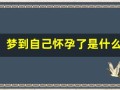 梦到自己怀孕了是什么意思(做梦梦到自己怀孕了是什么意思)