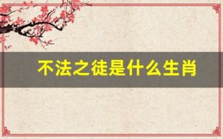 不法之徒是什么生肖(不法之徒是啥意思)