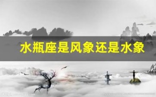 水瓶座是风象还是水象(白羊座是风象还是水象)