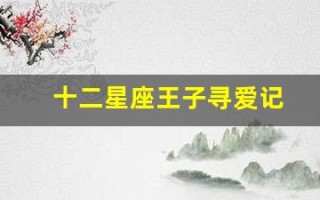 十二星座王子寻爱记(十二星座王子寻爱记免费观看)