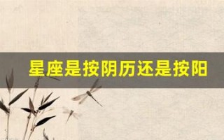 星座是按阴历还是按阳历(星座是按阴历还是按阳历生日)