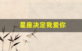 星座决定我爱你(星座决定我爱你吗)