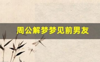 周公解梦梦见前男友(周公解梦梦见前男友预示着什么)