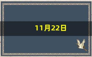 11月22日(11月22日是谁的生日)