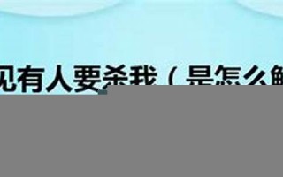 梦见有人杀我(但没成功)