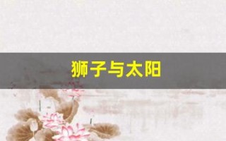 狮子与太阳(狮子与太阳 小圆镜)