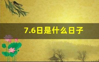 7.6日是什么日子(20217.6日是什么日子)