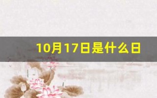 10月17日是什么日子(10月17日是什么日子可以做些什么事)