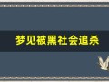 梦见被黑社会追杀(梦见被黑社会追杀)