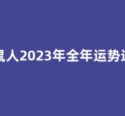 属鼠人2023年全年运势运程(属鼠人2023年全年运势运程1984女)