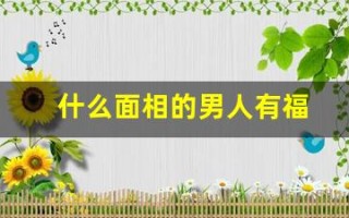 什么面相的男人有福(什么面相的男人值得托付终身)
