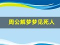 周公解梦梦见死人(周公解梦梦见死人又复活是什么预兆)