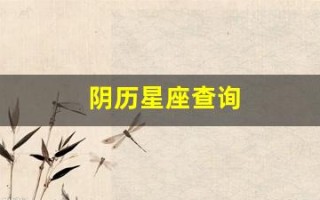 阴历星座查询(星座怎么查询个人星座)