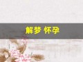 解梦 怀孕(解梦 怀孕生孩子)