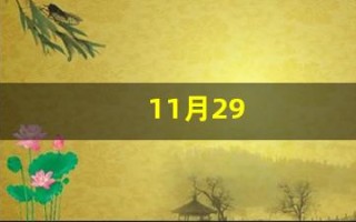 11月29(11月29日阳历是多少)