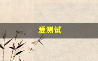 爱测试(爱测试的雯子)