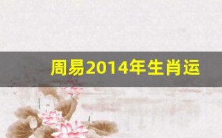周易2014年生肖运势(周易2014年生肖运势详解)