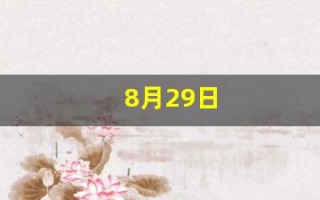 8月29日(8月29日用英语怎么说)